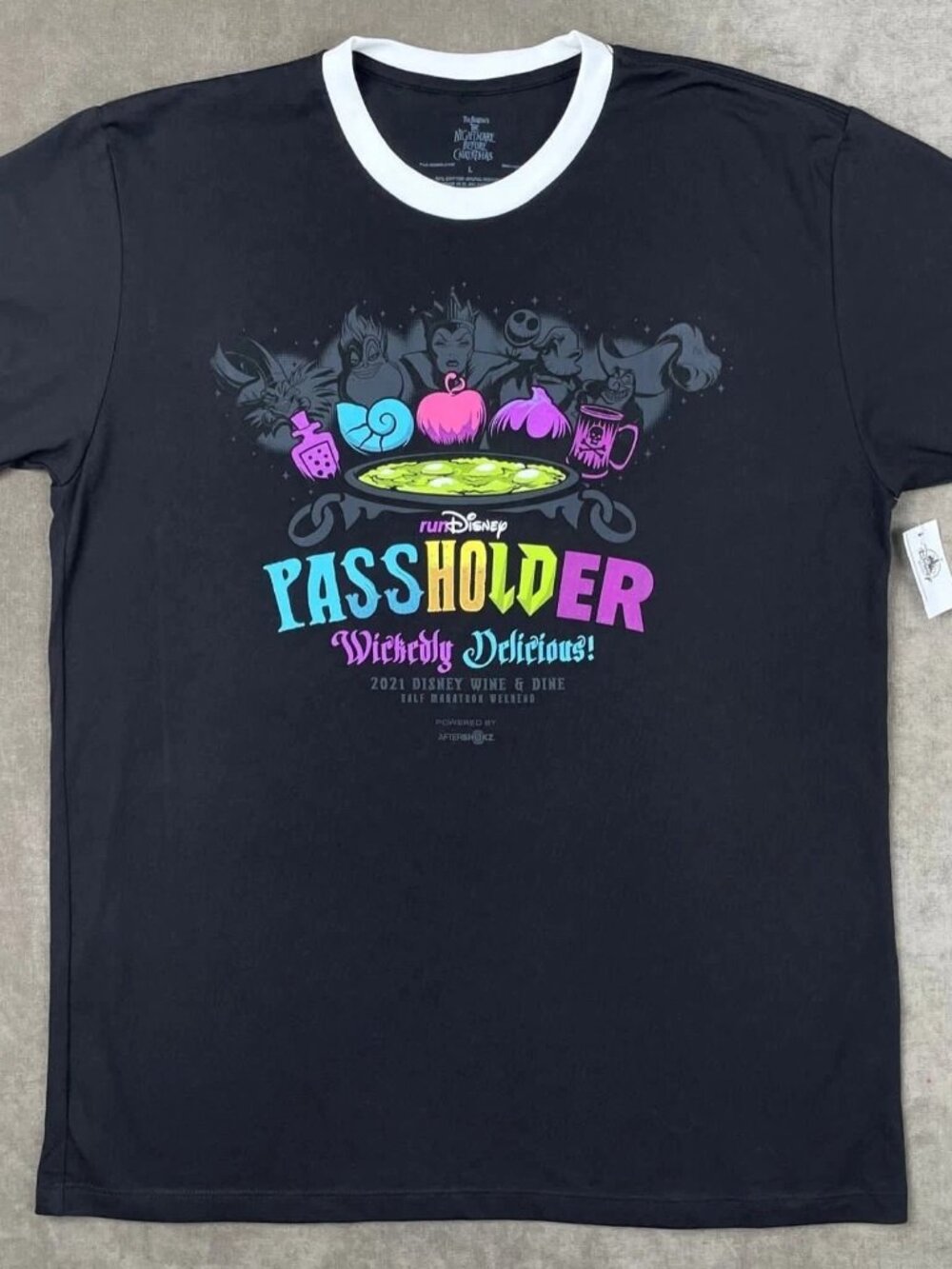 Disney Villains Wine Dine 2021 Half Marathon Tee Womens 2XL